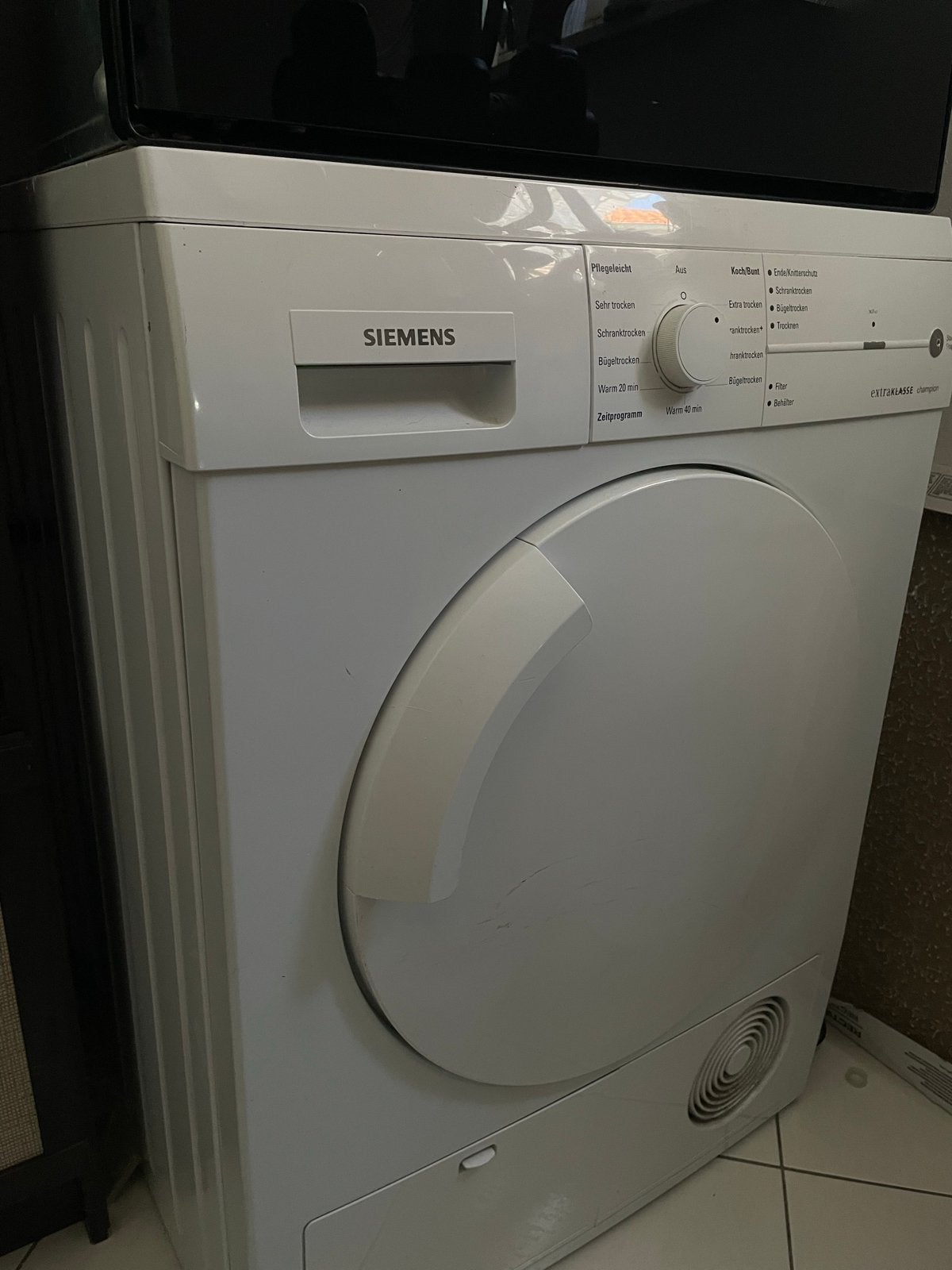 Siemens Condensdroger champion, Ophalen, 6 tot 8 kg, Gebruikt, Voorlader