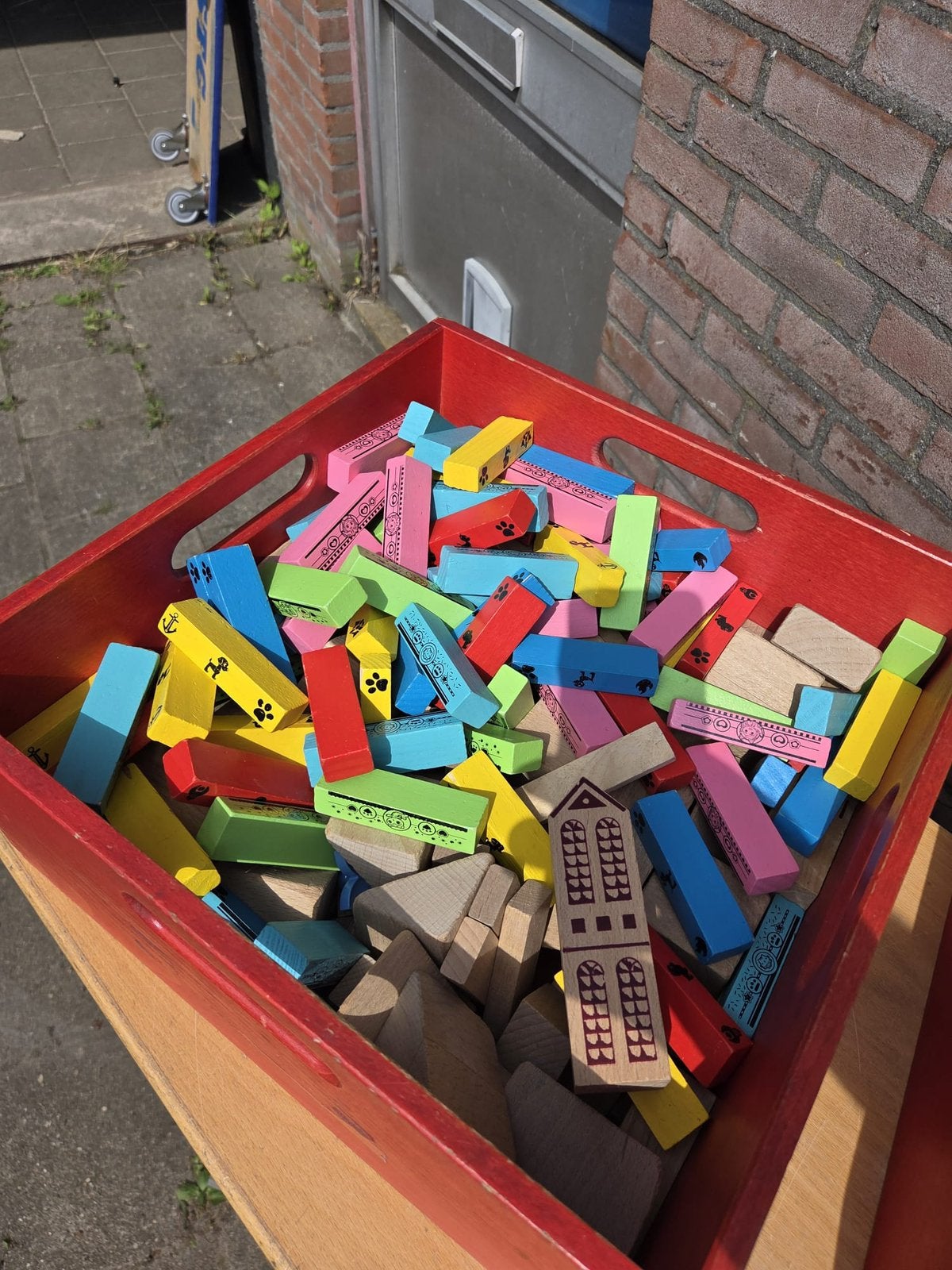Blokken bouwstenen jenga etc, Ophalen, Gebruikt, X, X
