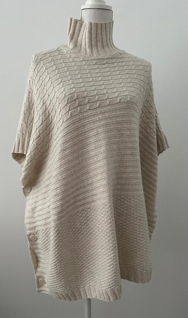Mooie beige kol Poncho!, Verzenden, Zo goed als nieuw, Beige