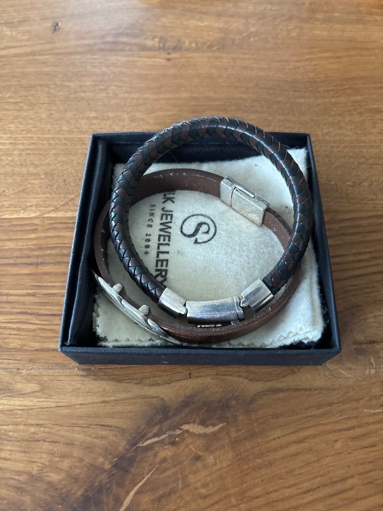 Silk echt lederen armband, Ophalen of Verzenden, Nieuw, Bruin, Leer