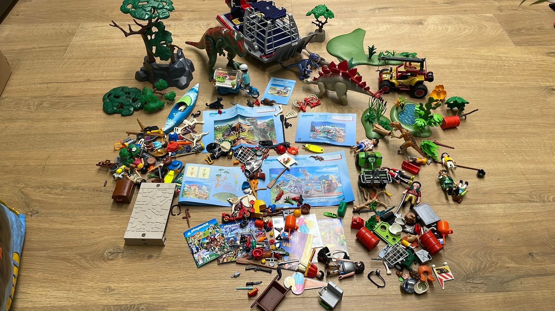 Boodschappentas met playmobil dinosaurus, Ophalen of Verzenden, Zo goed als nieuw