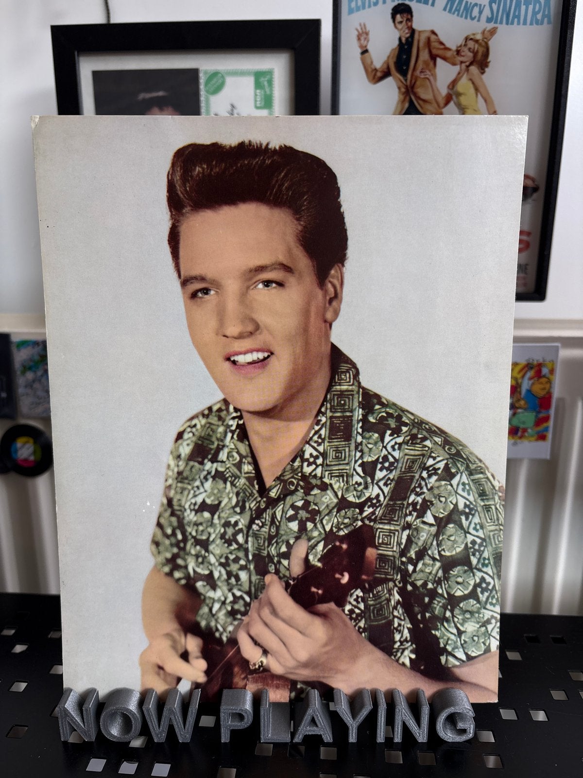 Elvis Presley kaart begin jaren '60 (Blue Hawaii), Verzamelen, Ophalen of Verzenden, Gebruikt, Foto of Kaart