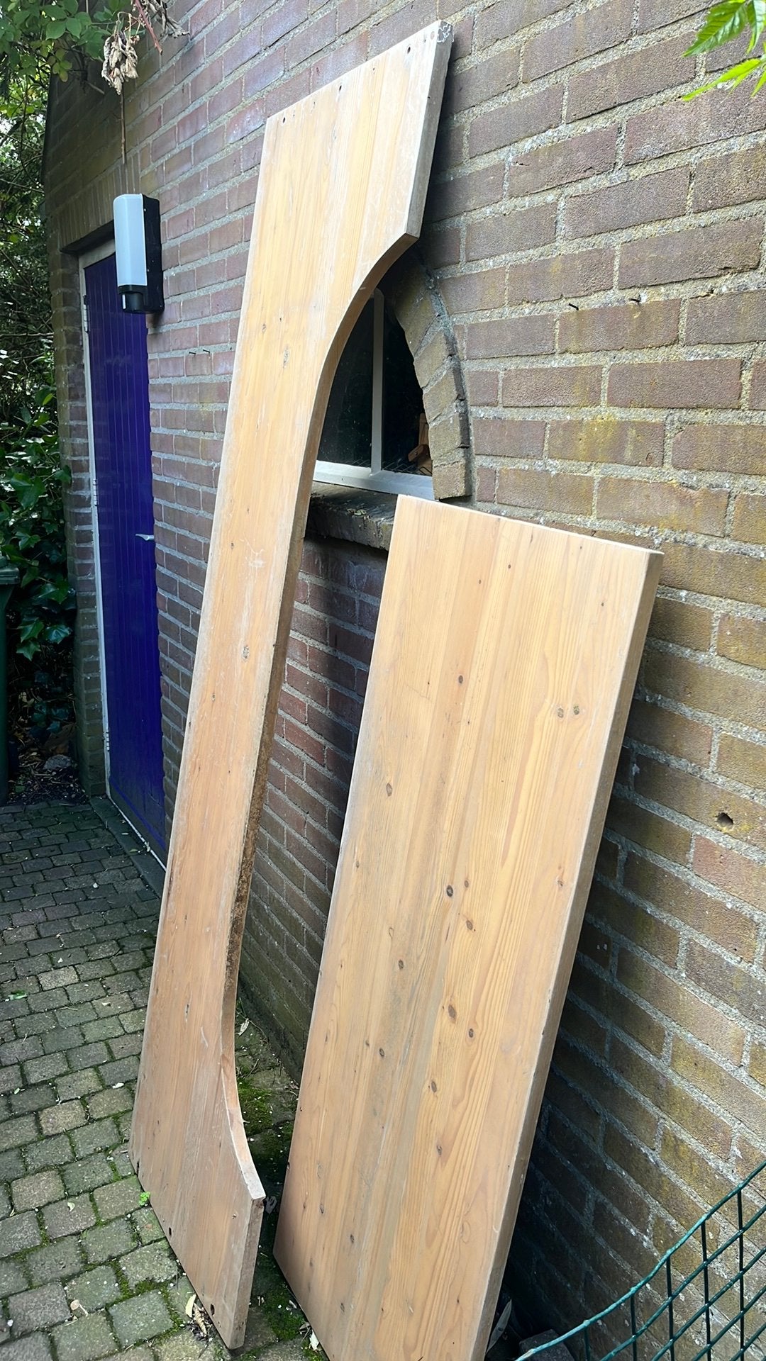 Gratis Houten planken van grenenhout., Doe-het-zelf en Verbouw, Hout en Planken, Ophalen, Gebruikt, Minder dan 25 mm, Grenen