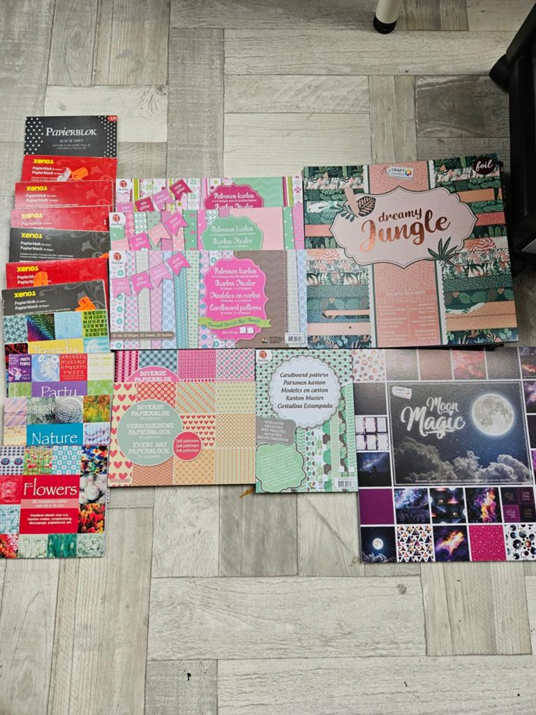 19x design papierblok / kartonboek, Hobby en Vrije tijd, Ophalen of Verzenden