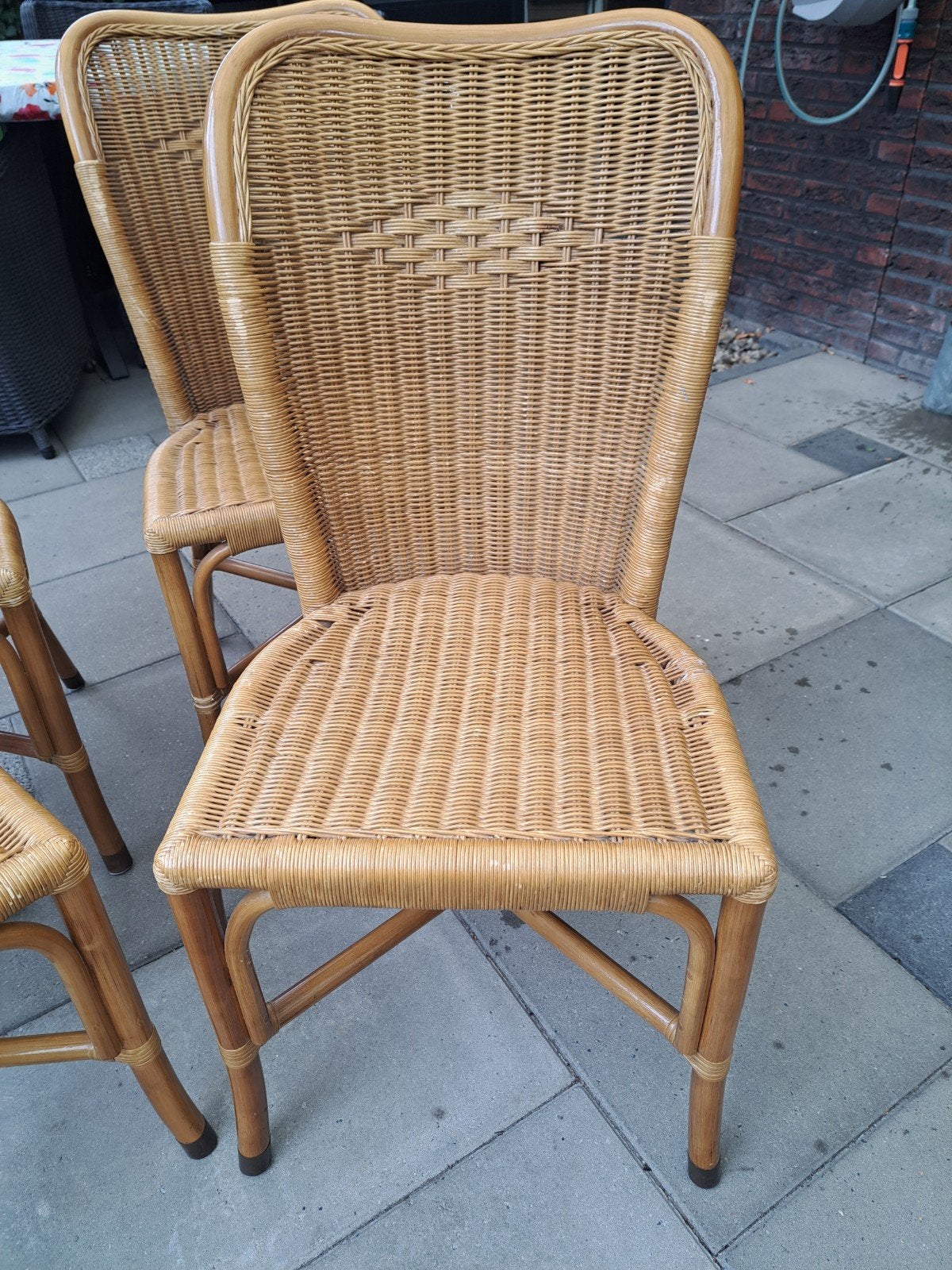 Mooie rieten/rotan stoelen, Ophalen, Bruin, Riet of Rotan, Vier