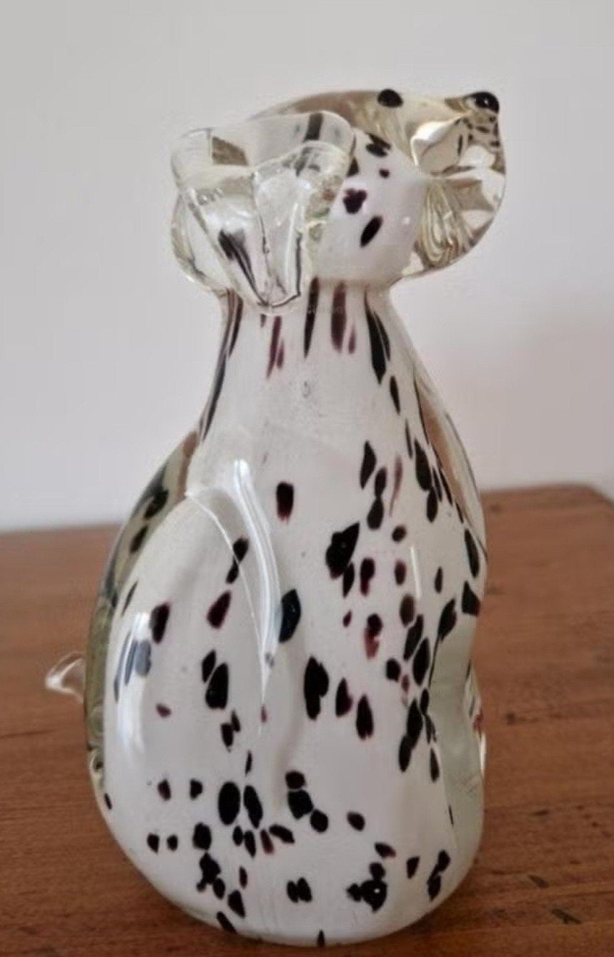 Handgeblazen glazen Dalmatiër, Ophalen of Verzenden, Zo goed als nieuw, Dier