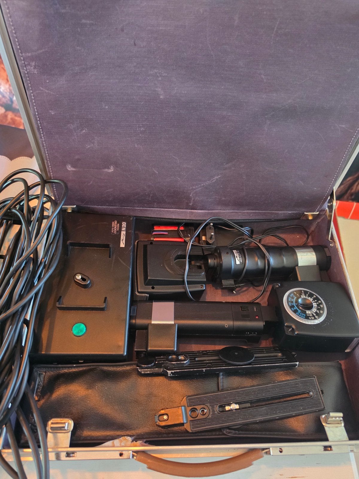 Retro Flitserset Jaren '80 met Accu en Accessoires, Overige merken, Gebruikt, Voor analoge fotografie, Externe flitser