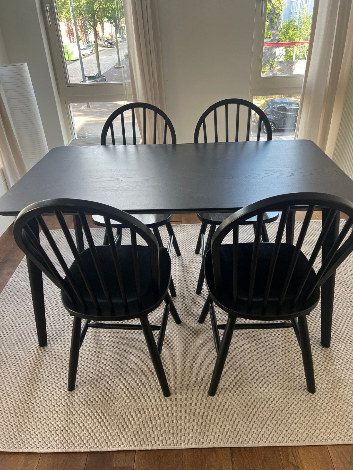 Ikea Lisabo Eettafel Zwart 140x78 - Perfecte Staat, Ophalen, 100 tot 150 cm, 50 tot 100 cm, Zo goed als nieuw