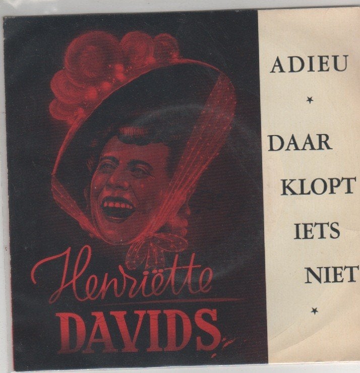 Henriette Davids - Adieu, Verzenden, 7 inch, Levenslied of Smartlap, Fotohoes