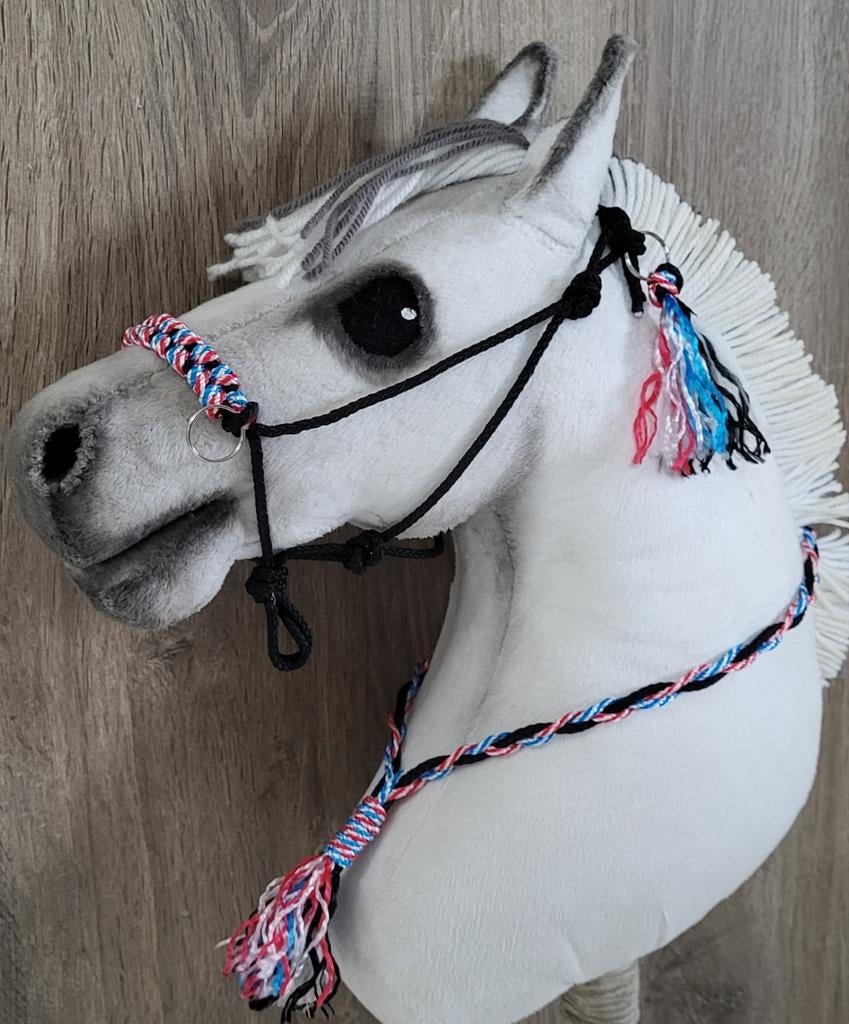 5 delig Hobbyhorse touwhalster set zwart/rood/wit/blauw, Ophalen of Verzenden, Nieuw, Jongen of Meisje