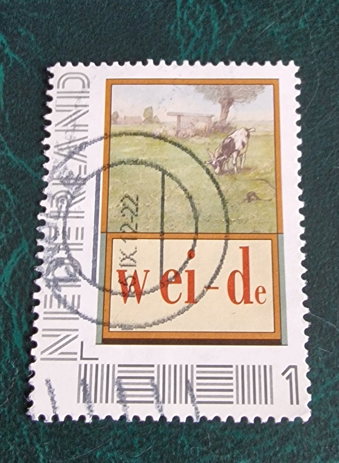 kv171 persoonlijke  postzegel 'Weide' gestempeld, Postzegels en Munten, Ophalen of Verzenden, Na 1940, Gestempeld