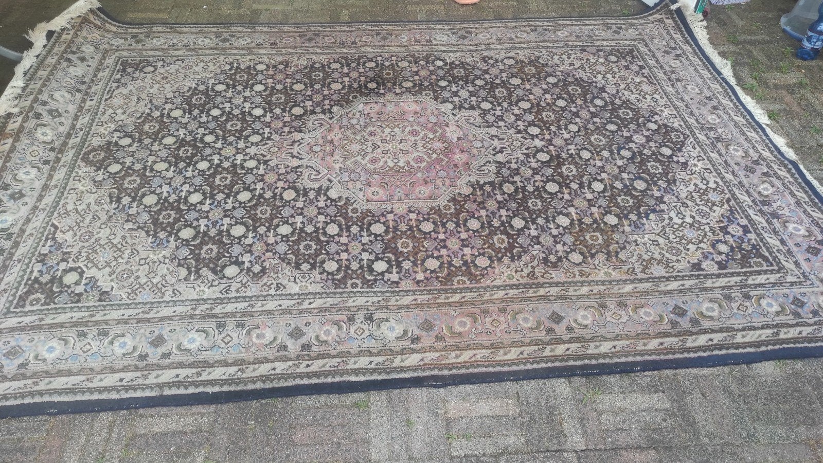 100% Handgeknoopt Oosters Tapijt - Zorgvuldig Gebruikt, Ophalen, Gebruikt, Blauw, 200 cm of meer