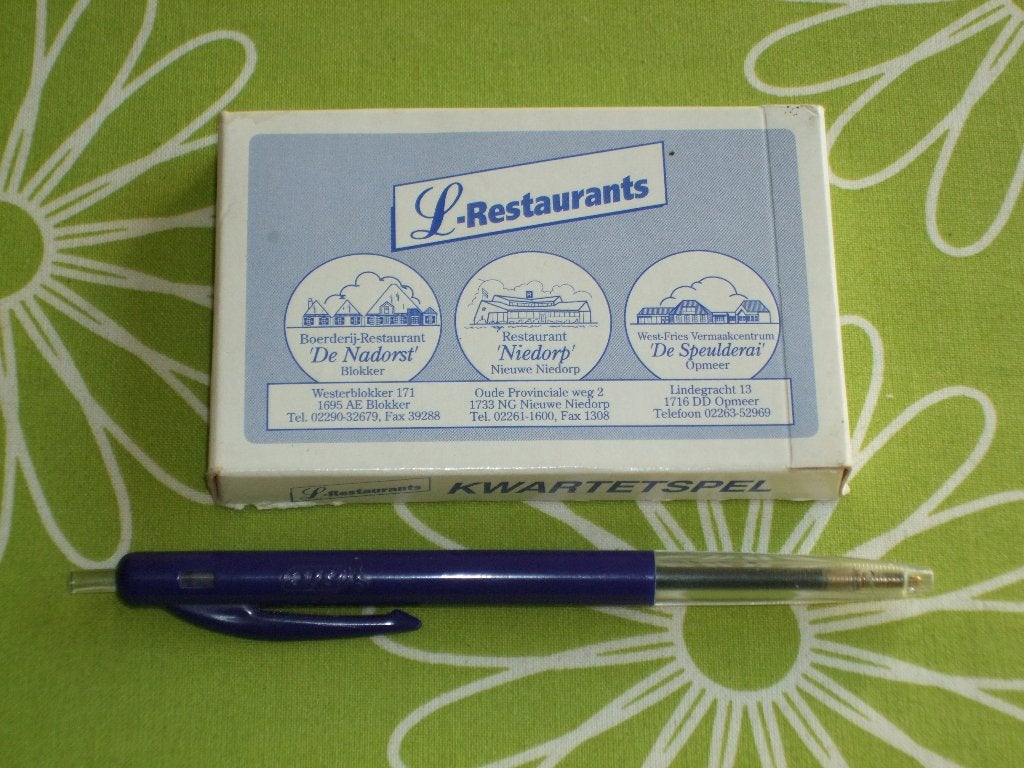L. Restaurants kwartetspel, Ophalen of Verzenden, Gebruikt, Kwartet(ten)