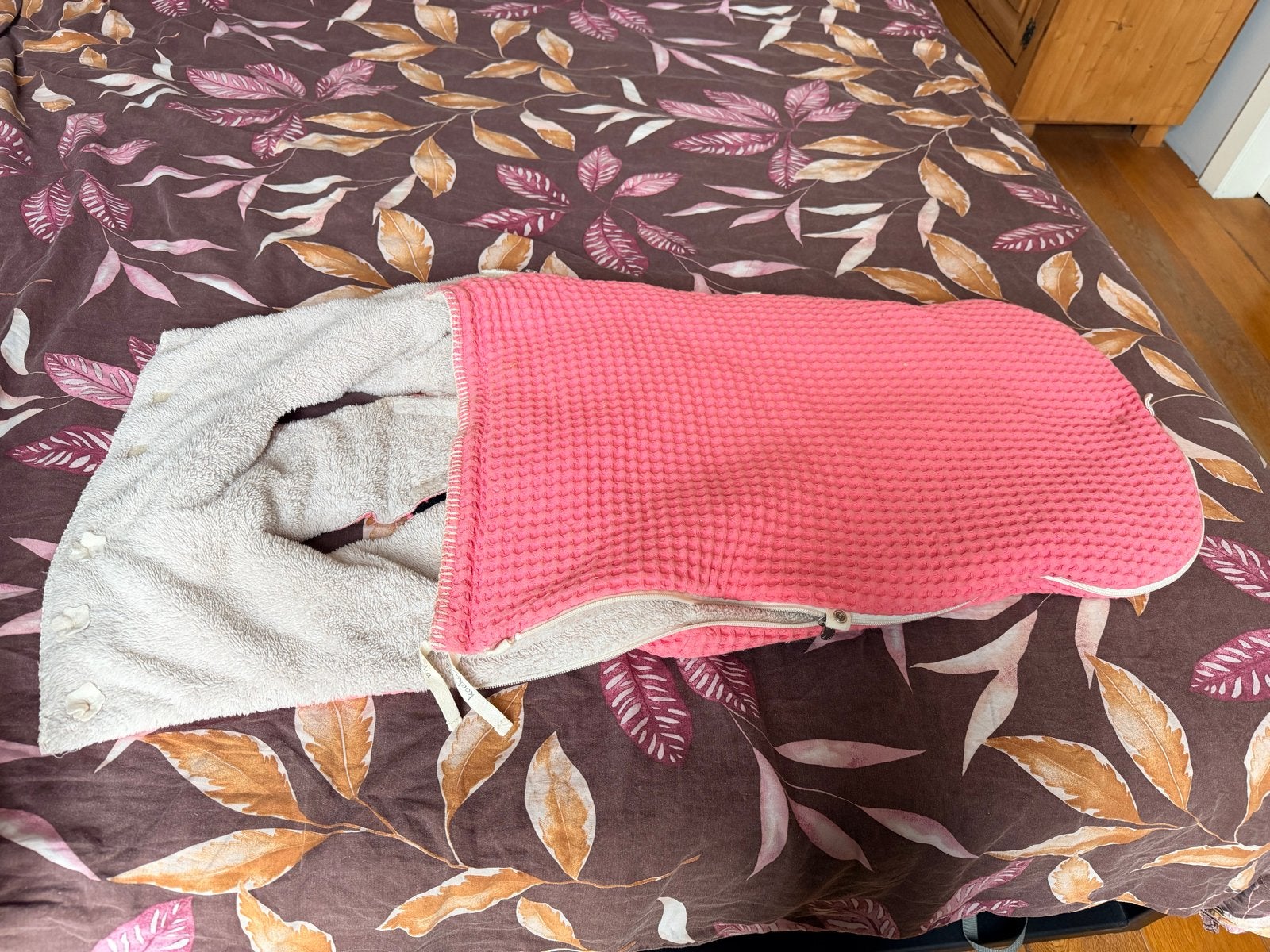 Koeka Roze wafelstof voetenzak/wikkeldeken, Ophalen of Verzenden, Zo goed als nieuw, Gevoerd, Voetenzak