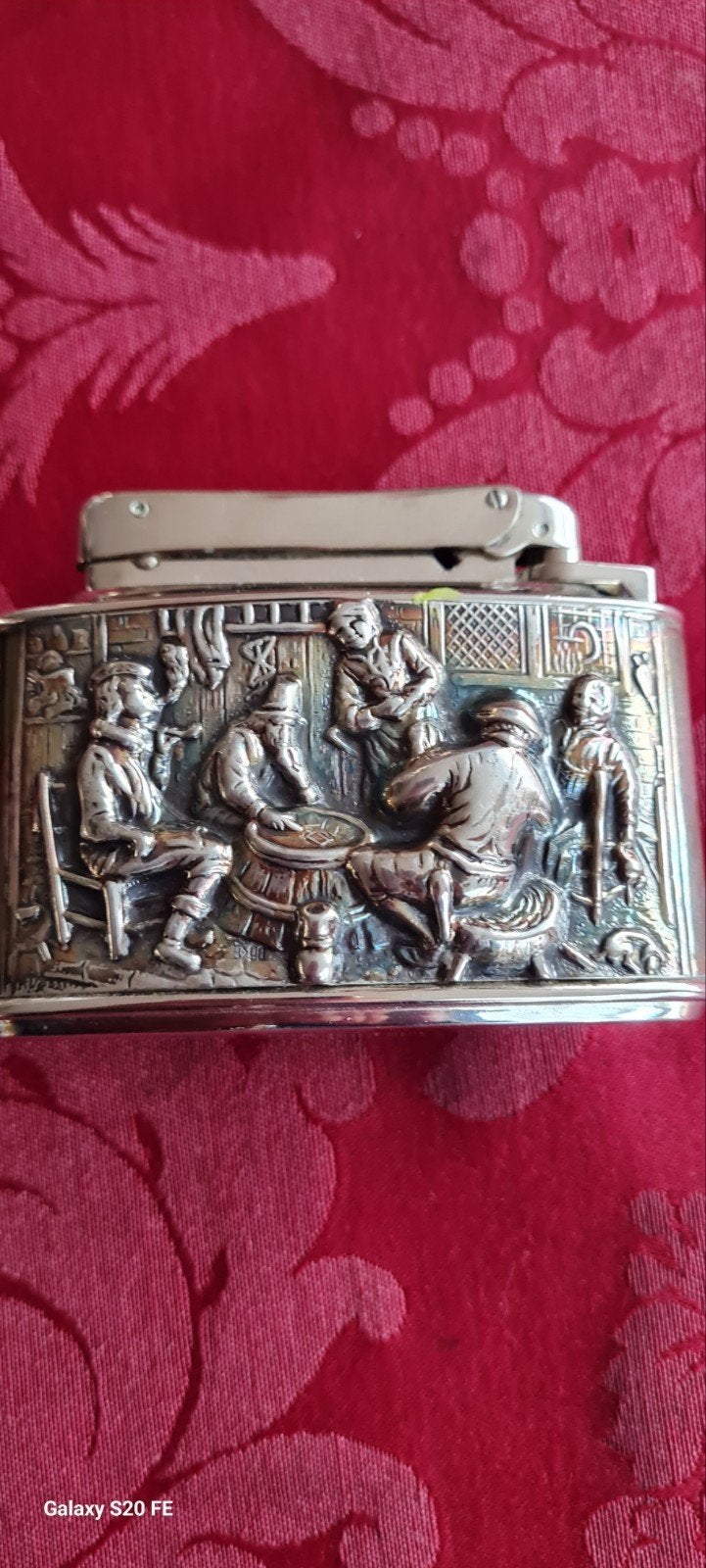 Vintage Verzilverde Tafelaansteker Mylflam Diplomat 1950, Verzenden, Gebruikt, Aansteker