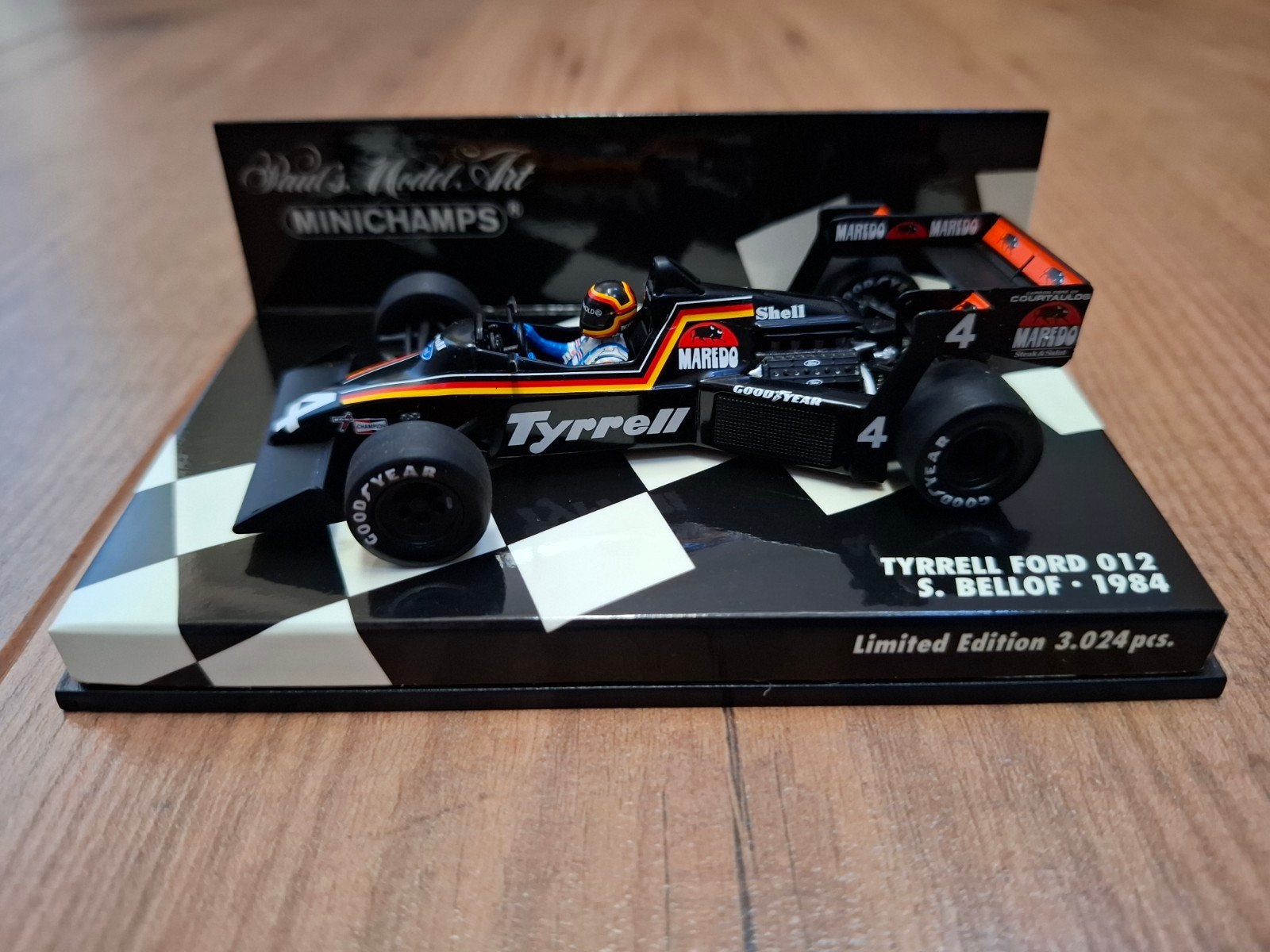 Minichamps Tyrrell Ford 012 S. Bellof 1984 - Schaal 1:43, Ophalen of Verzenden, Nieuw, Auto, MiniChamps