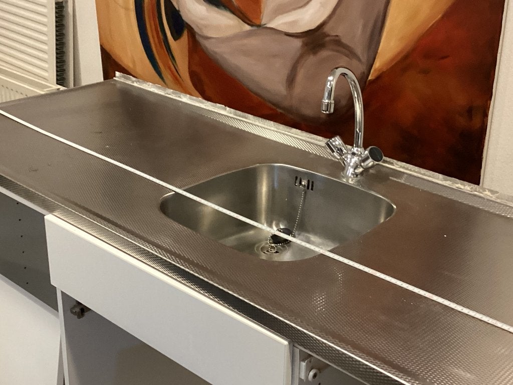 Keukenblok, Ophalen, Gebruikt, Wit, Enkelwandige keuken