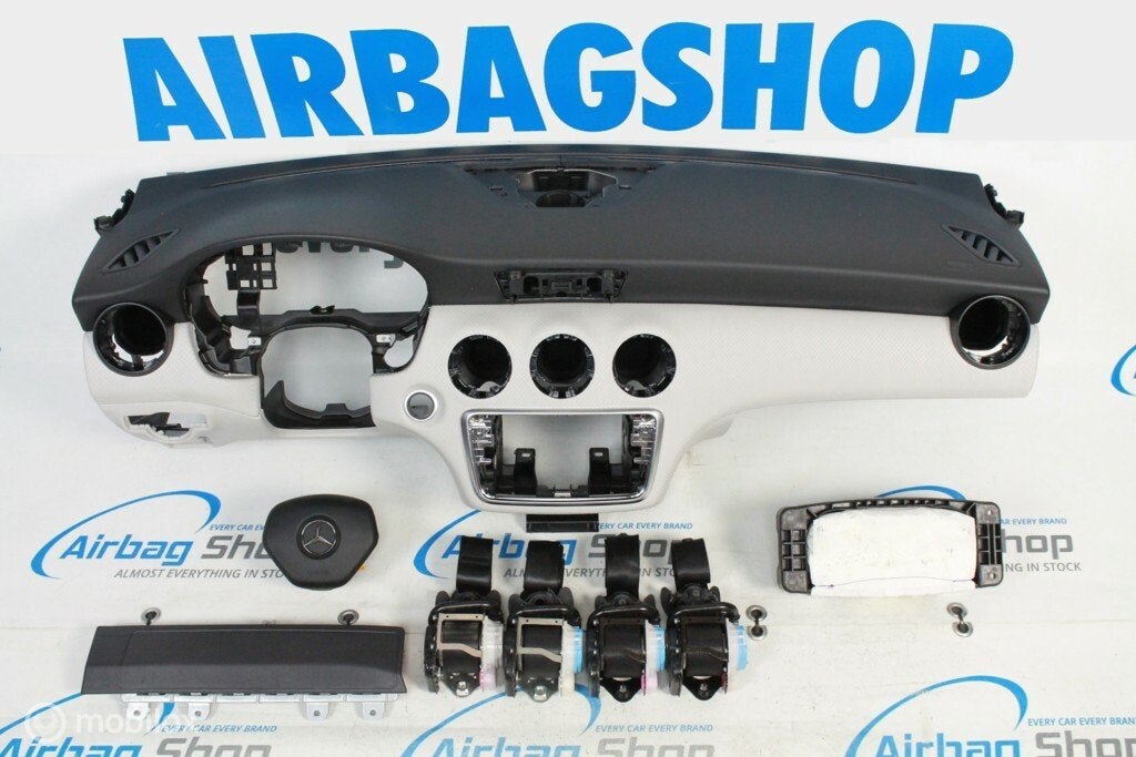 Airbag set - Dashboard zwart wit Mercedes A klasse W176, Gebruikt, Ophalen of Verzenden