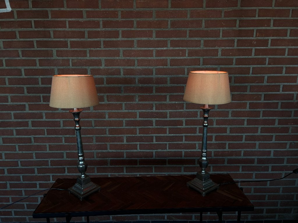 SET VAN 2 KLASSIEKE TAFELLAMPEN CS26546, Overige materialen, Overige typen, Gebruikt, Overige merken