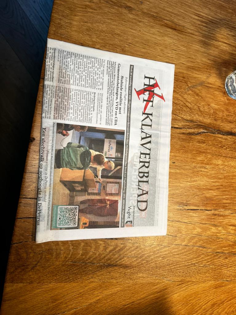 Klaverbad van woensdsg 13 mei, Ophalen of Verzenden, Gelezen, Krant