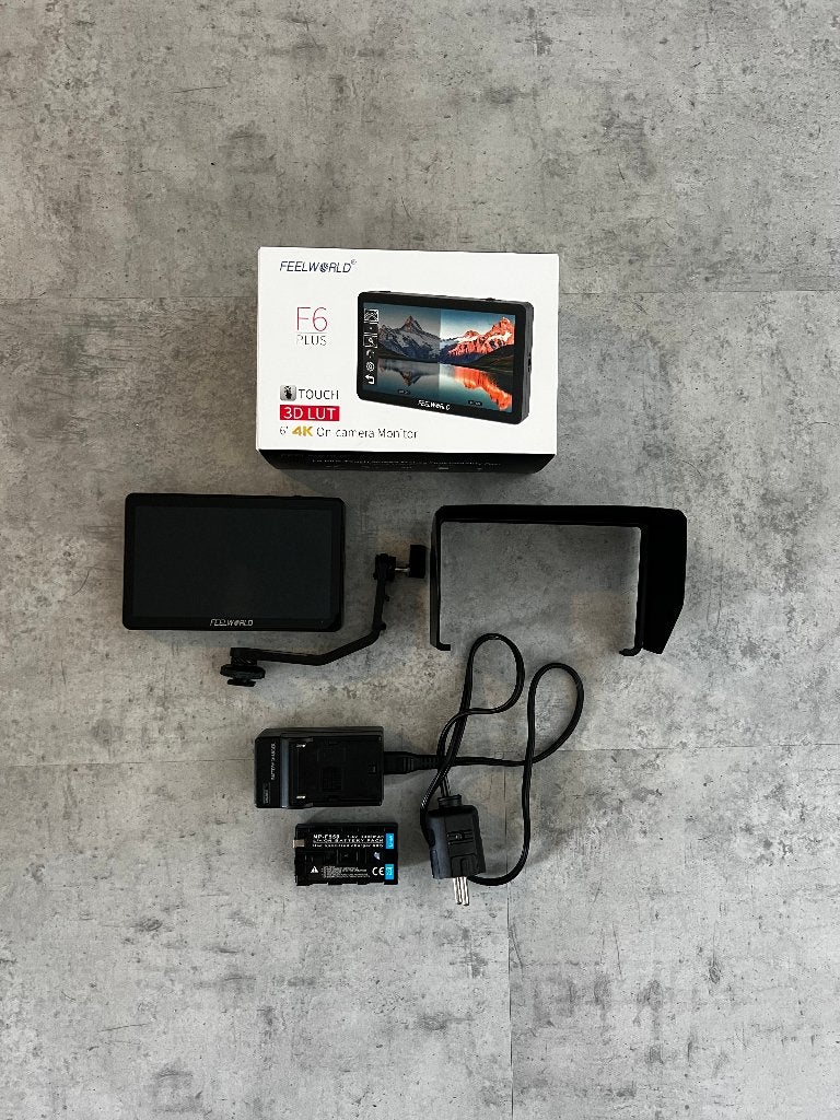 Feelworld F6 PLUS (v2) 5.5" 4K Touchscreen + NP-F550 battery, Overige typen, Ophalen of Verzenden, Overige Merken, Geen optische zoom