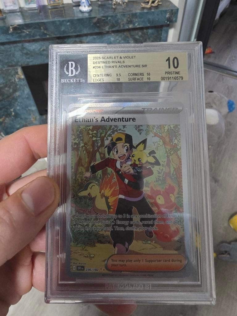 Ethan's Adventure SIR 236/182 BGS 10 Pristine Pokémon Kaart, Ophalen of Verzenden, Zo goed als nieuw, Losse kaart