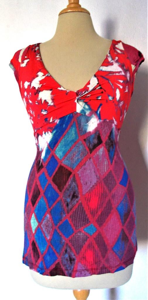 Mooie print top van Save the Queen! M, Kleding | Dames, Maat 38/40 (M), Verzenden, Zo goed als nieuw, Korte mouw