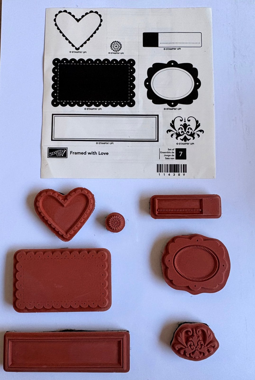 Stempel Stampin’ Up set: Framed with Love, Verzenden, Zo goed als nieuw