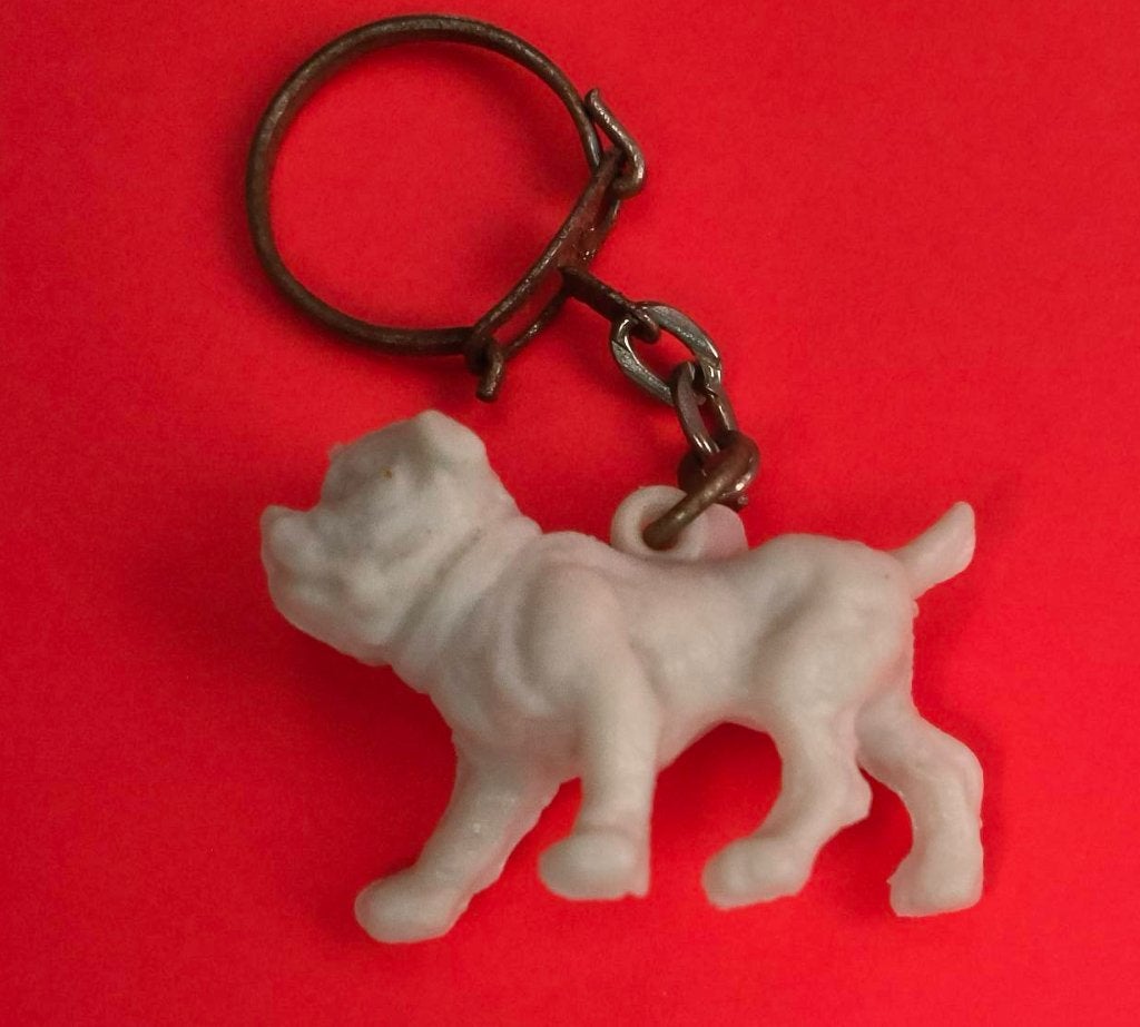 Engelse Buldog sleutelhanger, Ophalen of Verzenden, Zo goed als nieuw, Dier of Natuur
