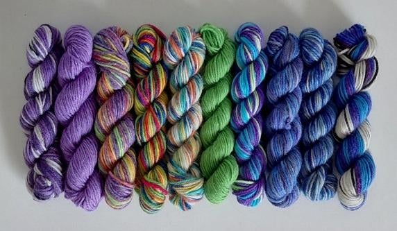 Restjes sokkenwol - 10 x 10 gram - Pakket C, Hobby en Vrije tijd, Breien en Haken, Ophalen of Verzenden, Nieuw, Breien of Haken