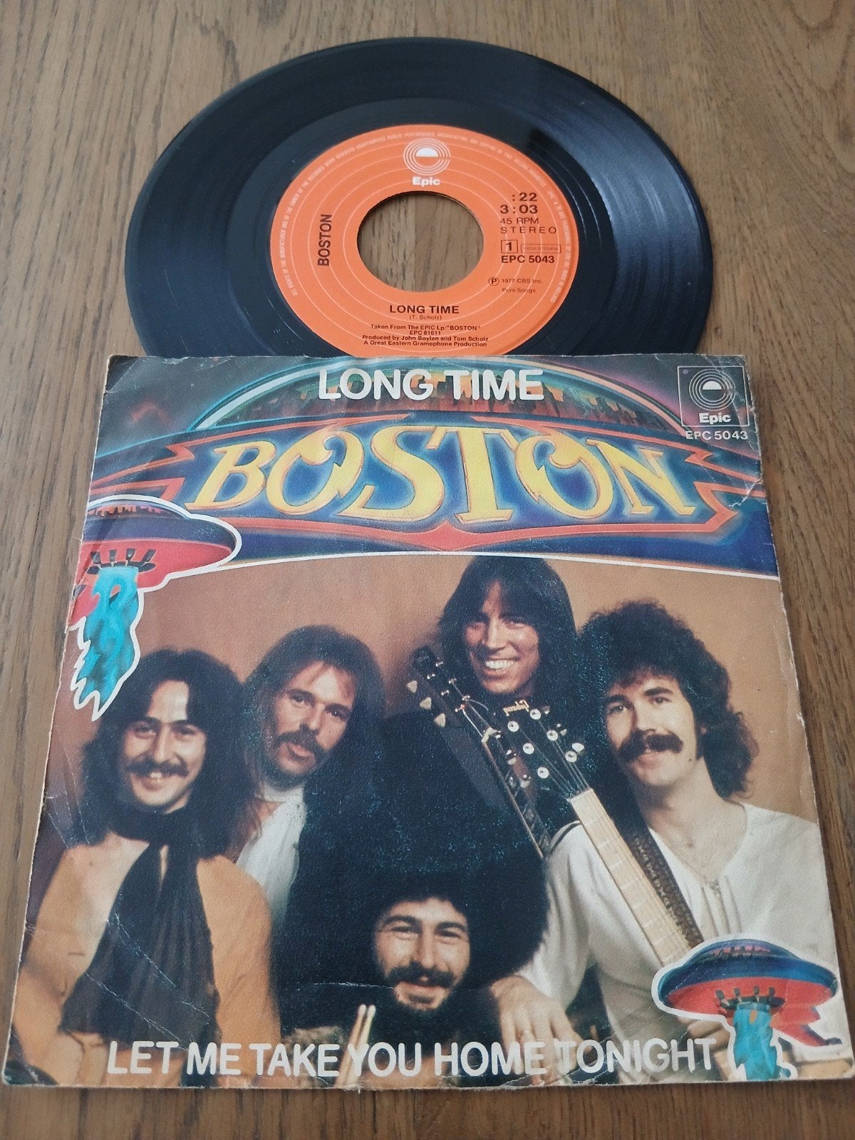 VINYL SINGLE   BOSTON  1977, Cd's en Dvd's, Overige formaten, Ophalen of Verzenden, Zo goed als nieuw, Classic Rock