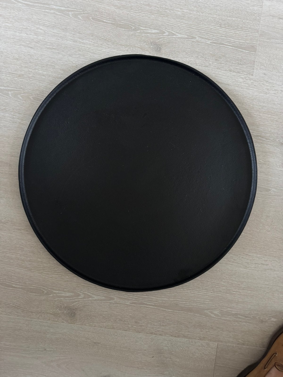 Dienblad staal rond 60cm zwart, Ophalen, Zo goed als nieuw, Rond, 50 tot 100 cm