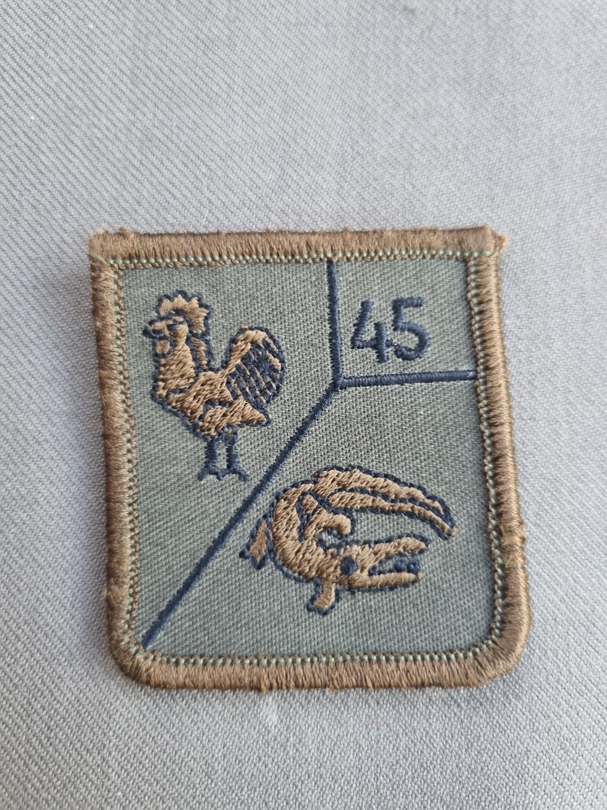 borstpatch 45 painfbat RIOG, Ophalen of Verzenden, Landmacht, Nederland, Embleem of Badge