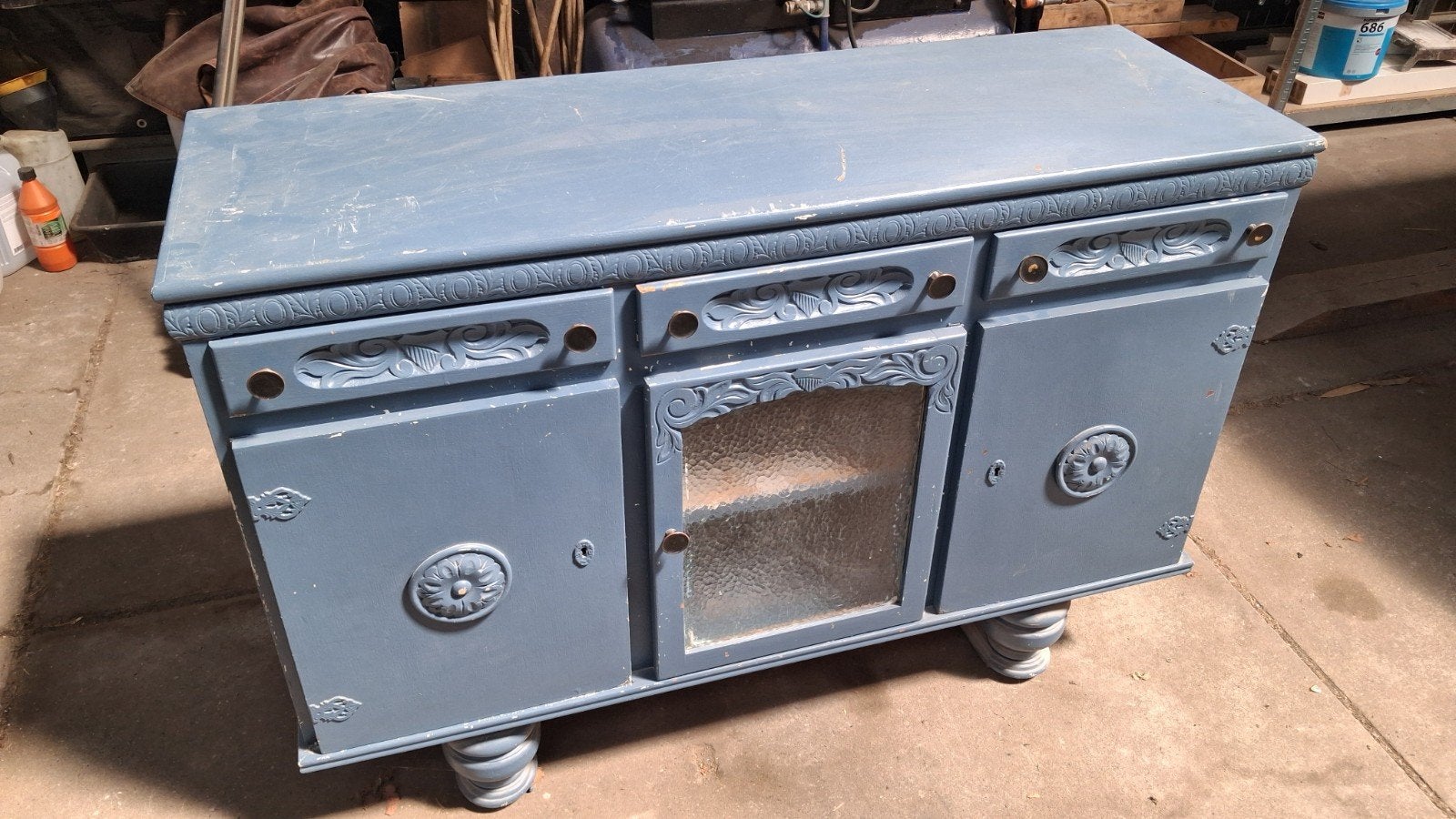 Vintage dressoir jaren 50 hout met leuke details, Ophalen, Gebruikt, 25 tot 50 cm, Overige houtsoorten