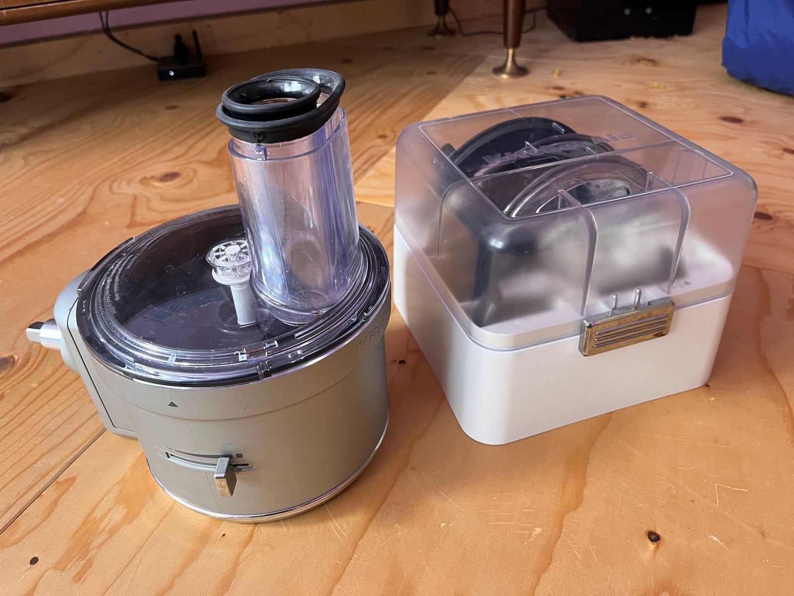 Kitchenaid FOODPROCESSOR VOOR MIXER snijset 5KSM2FPA, 1 tot 2 liter, 3 snelheden of meer, Ophalen of Verzenden, Zo goed als nieuw