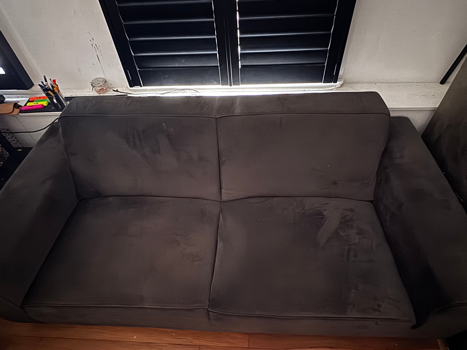Comfortabele groene tweezitsbank met chaise longue, Ophalen, Gebruikt, 125 tot 150 cm, Hoekbank