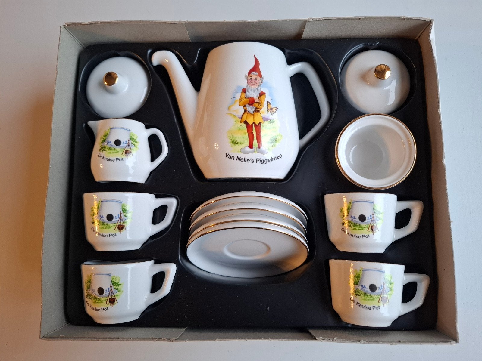Van Nelle's Piggelmee kinder serviesje jaren 70/80, Ophalen of Verzenden, Gebruikt