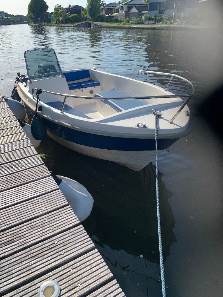 Motorboot, Gebruikt, Buitenboordmotor, Polyester, Zonnedek