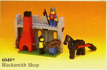 Lego Castle Lion Knights / Crusaders 6040 Black Smith Shop, Lego, Ophalen of Verzenden, Castle, Complete set