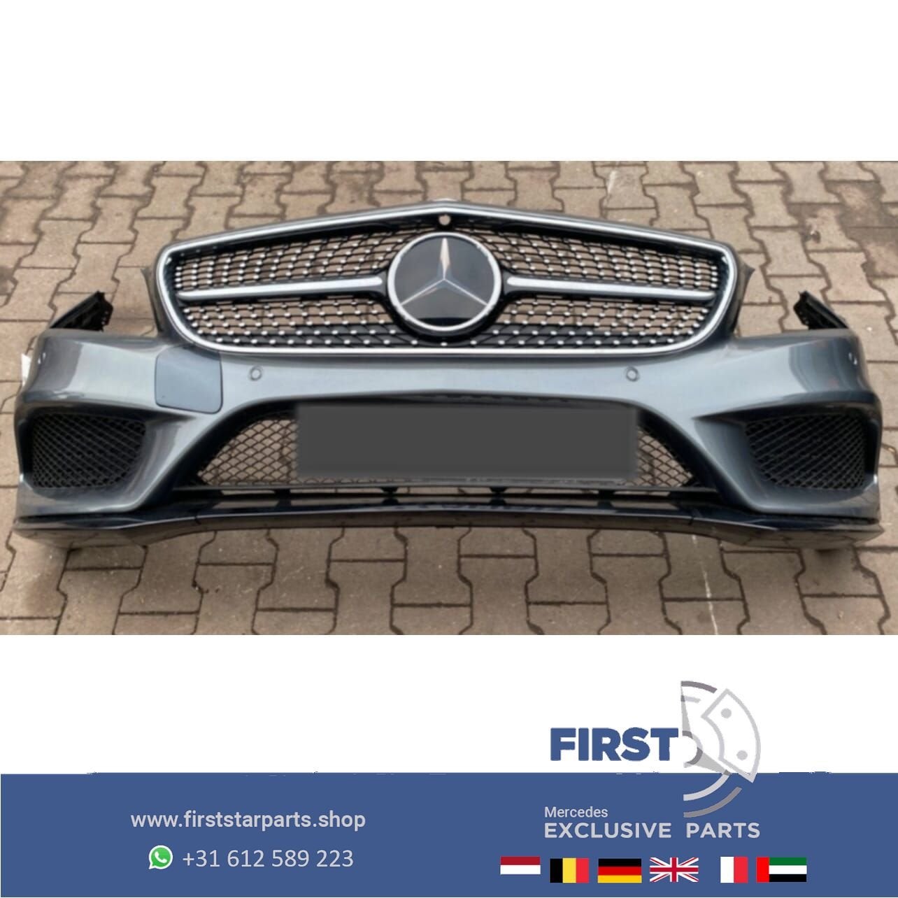 W218 BUMPER FACELIFT CLS AMG VOORBUMPER COMPLEET + DIAMOND G, Gebruikt, -, Voor, Ophalen of Verzenden
