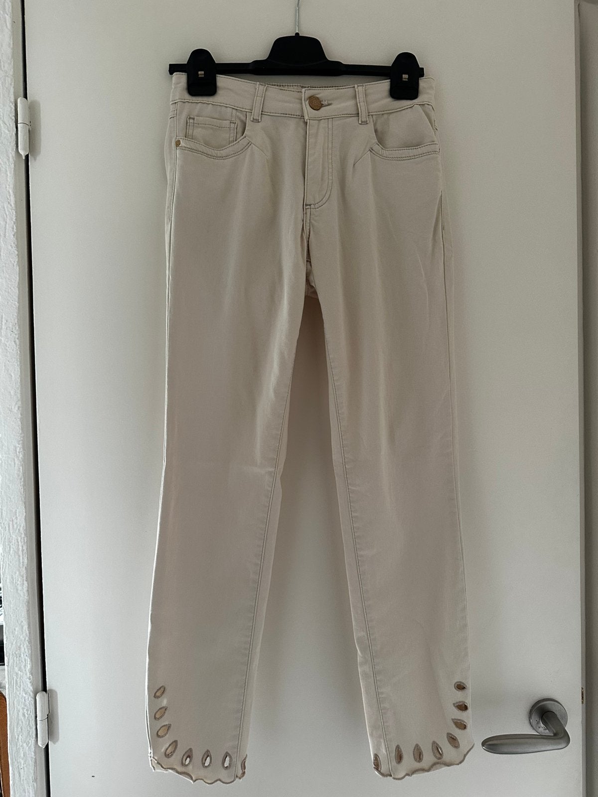 Parami celine ajour off white skinny, Verzenden, Zo goed als nieuw, Wit, Lang