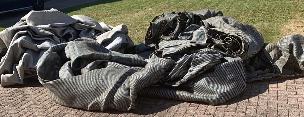 Worteldoek zeer dik en sterk 850gram per m2, Ophalen, Zo goed als nieuw, 20 m² of meer