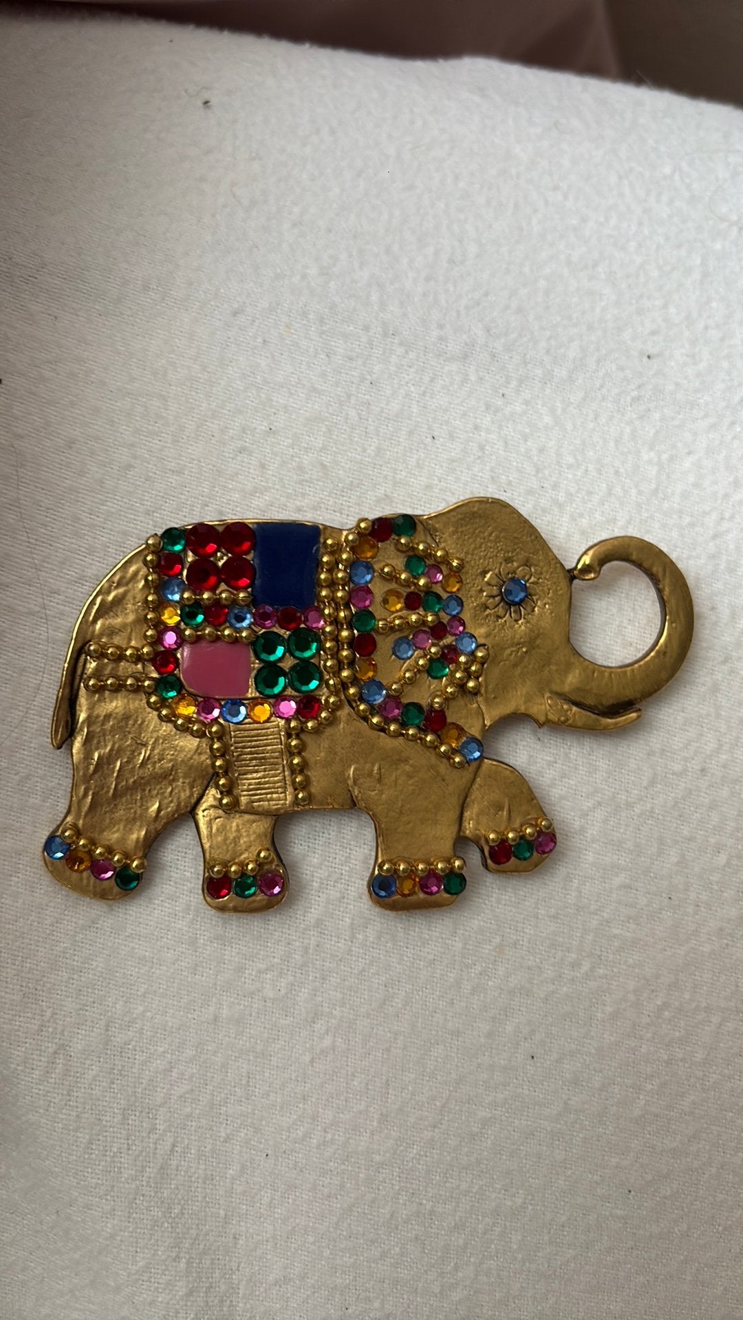 Broché olifant LOUIS FERAUD, Overige materialen, Ophalen of Verzenden, Zo goed als nieuw, Goud