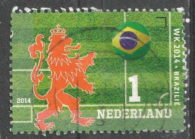 nvph 3196 WK Voetbal 2014   Brazilië, Ophalen of Verzenden, Na 1940, Gestempeld