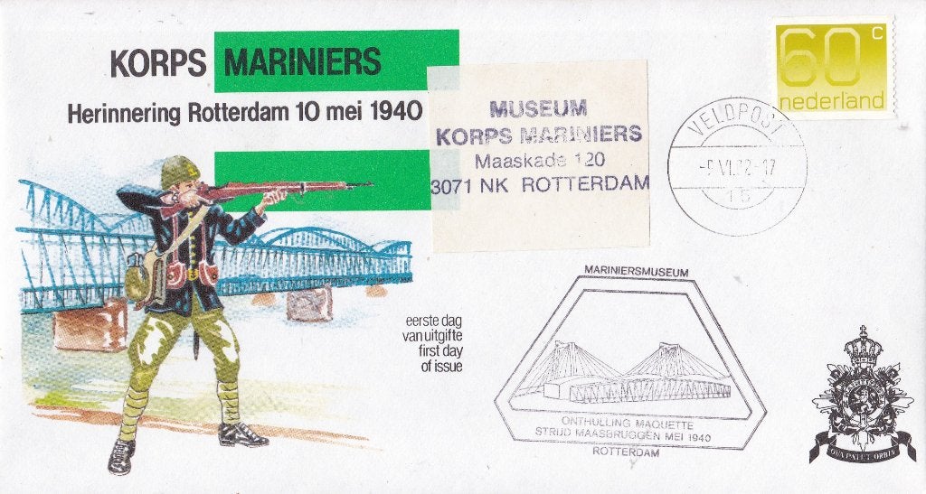 Veldpost – Museum Korps Mariniers – 9 juni 1982, Verzenden, Envelop