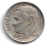 Usa dime 1964, Postzegels en Munten, Munten | Amerika, Ophalen of Verzenden, Noord-Amerika