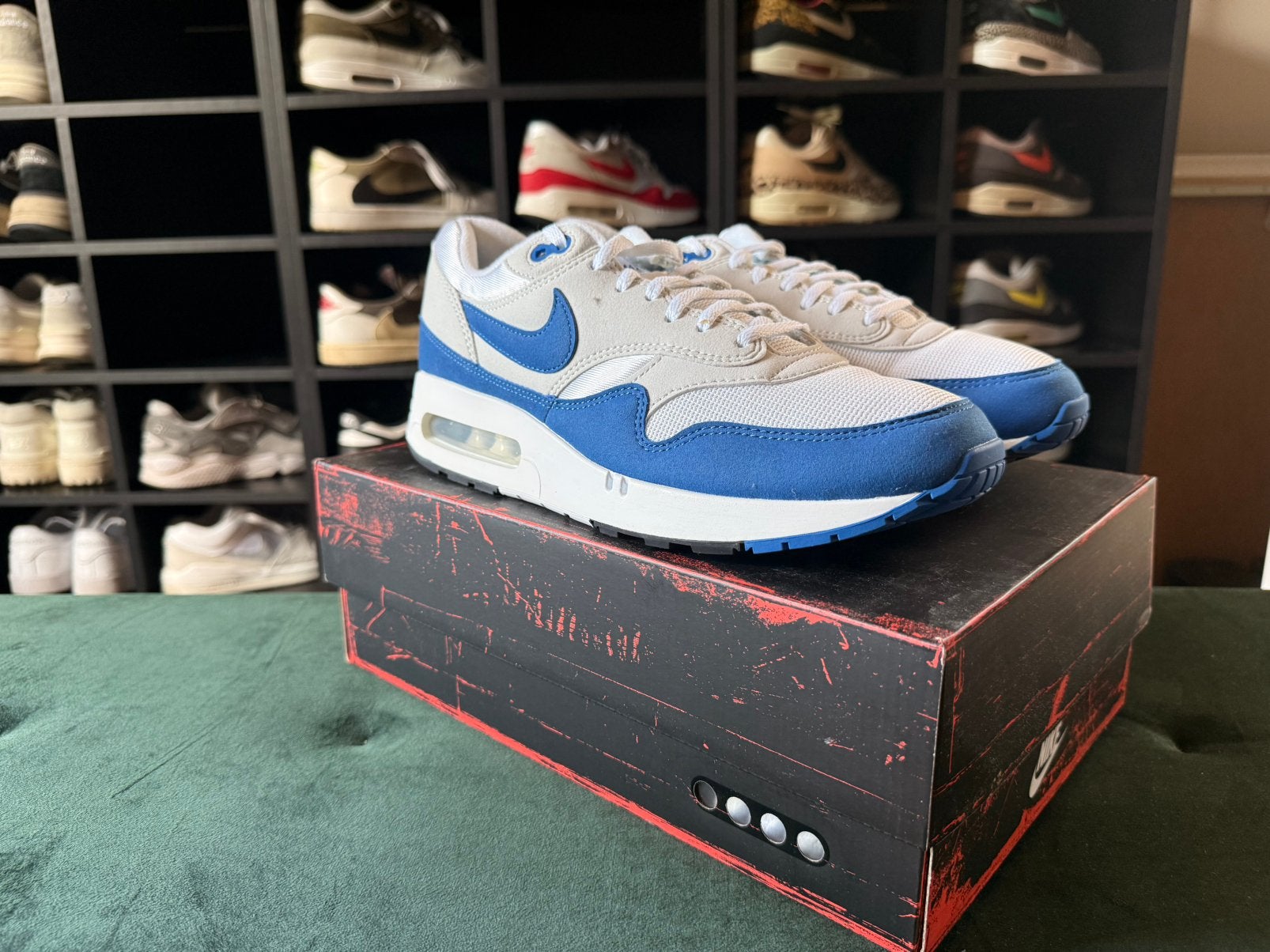 Nike Air Max 1 Big Bubble Royal Blue EUR44,5 Nieuw, Kleding | Heren, Verzenden, Nieuw, Blauw, Sneakers of Gympen