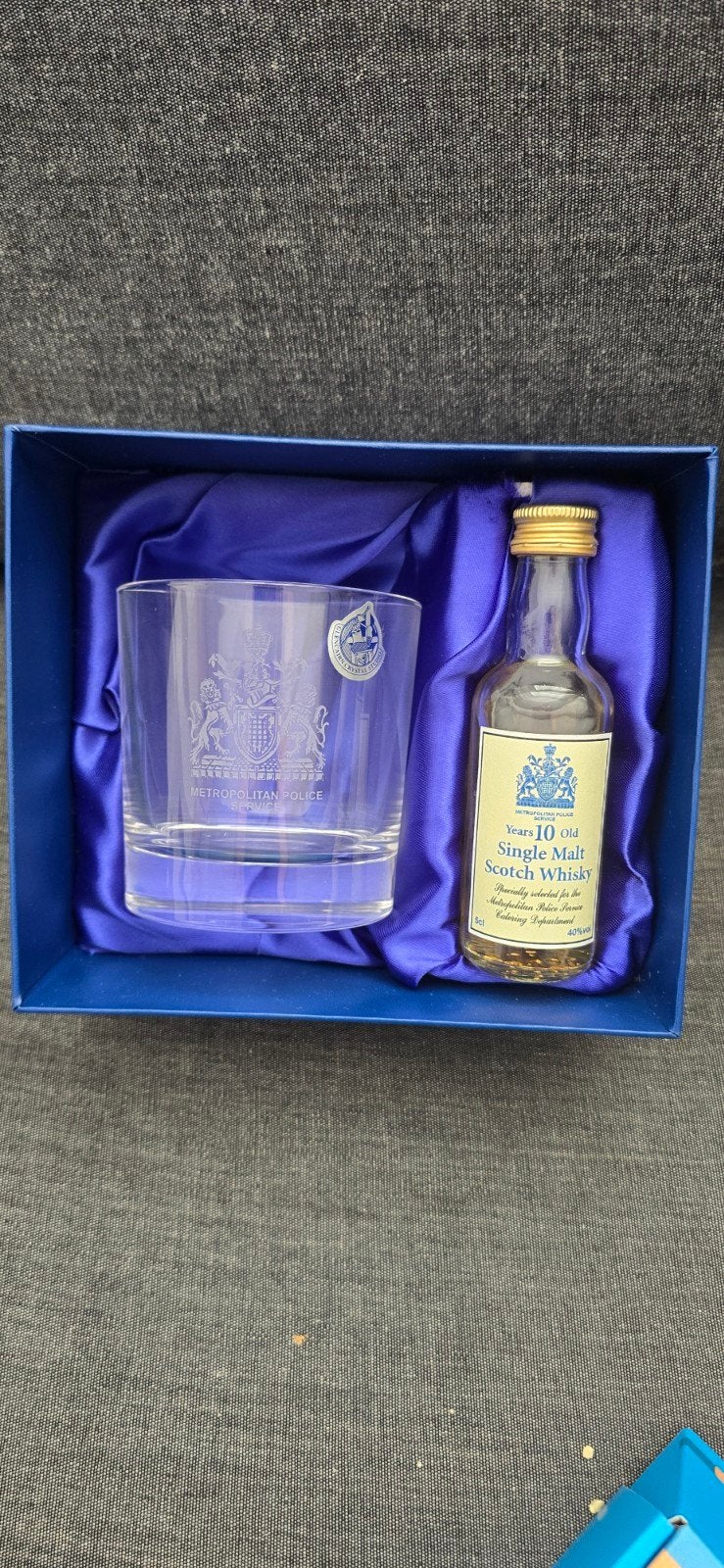 Metropolitan Police Service Whiskyglas & Miniatuur Whisky, Ophalen of Verzenden, Nieuw