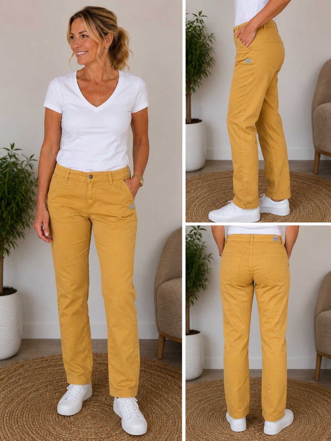 Oilily Chino Broek Okergeel/Mosterdgeel – Maat 36, Kleding | Dames, Oilily, Geel, Ophalen of Verzenden, Zo goed als nieuw