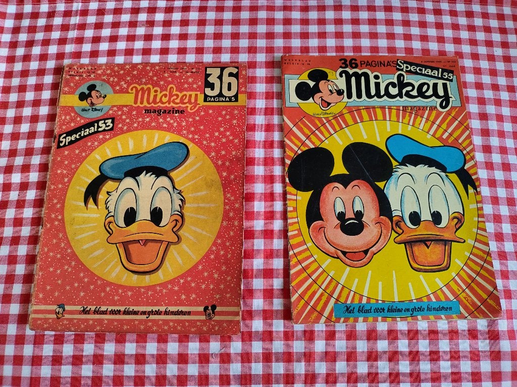 Mickeij magazine 1953 en 1955 Speciaal, Ophalen of Verzenden, Gelezen